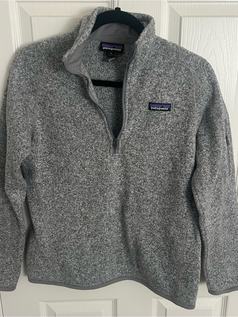 Like New Patagonia Women's Heather Gray Half-Zip Pullover Jacket
